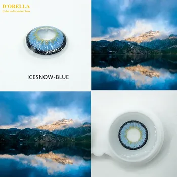 D'ORELLA 1 Pāri(2gab) LEDUS SNIEGA Sērijas krāsu Kontaktlēcas, Acu krāsu, kosmētikas kontaktlēcu