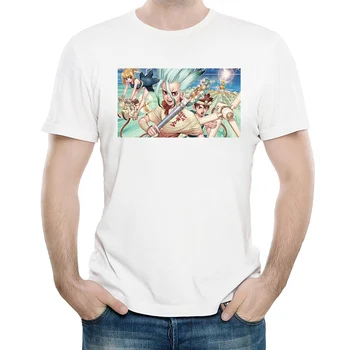 Dr. AKMENS T-krekls Vīriešu Modes Karikatūra Īsām Piedurknēm Dr. AKMENS Logo T krekls Top Tees t Unisex Anime Drēbes Dropshipping