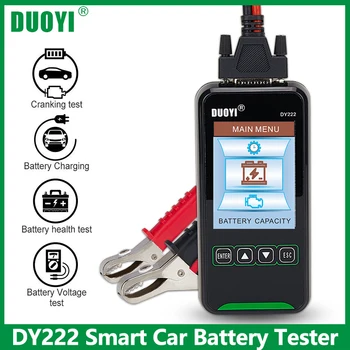 DUOYI DY222 Auto Akumulatoru Testeris 12V 24V Digitālo Automobiļu Diagnostikas Akumulatoru Testeris Analyzer 2000CCA Starta Uzlādes Testa Rīks