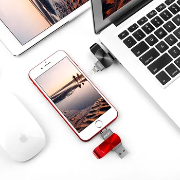 Eaget Zibens® USB 3.0 Zibatmiņas Disks 128GB Pendrive 64GB Apple® MFI Sertificēts Pen Drive iPhone 8 XR SE 11 iPad Mini iPod I66