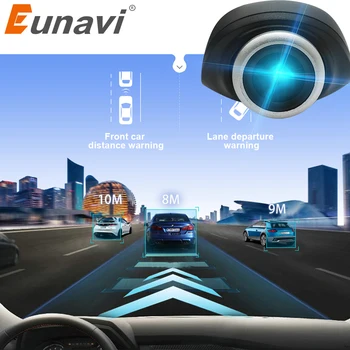 Eunavi Automašīnas DVR Kamera USB savienotājs Transportlīdzekļa HD 1280 * 720P DVRs Android operētājsistēma mini Auto Vadītāja Diktofons, Fotokamera ar ADAS