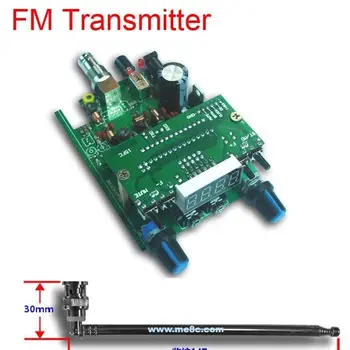 FM Raidītājs 88-108 MHZ 0,5 W BH1415F FM Radio uztvērējs PLL stereo audio Ciparu displejs frekvenču dc 12v + Q9 Antenas JAUNAS