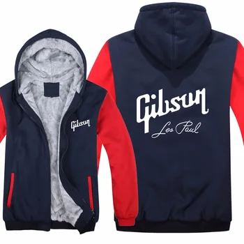 Gibson Hoodies Ziemas Jaka Vīriešiem Gadījuma Vilnas Starplikas Vilnas Gibson Les Paul Sporta Krekli Hoody Pulovers
