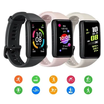 Godu Band 6 Aproce Smart Watch Band 1.47 collu AMOLED skārienekrānu, Sirds ritma Monitors Amoled Gulēt Vsp Stresa SmartWatch