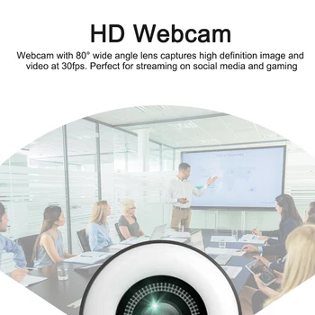 Gredzens Gaismas Ar Mikrofonu DATORU, Klēpjdatoru Straumēšanas USB Datoru Webcam Tiešsaistes Mācību Spēļu HD 1080P 2K 4K Konferences