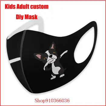 Gudrs Bostonas Terjers Suns paliekas uzmanīgi Karikatūra mascarillas de tela lavables con filtro atkārtoti sejas maska bērniem DIY modes maska