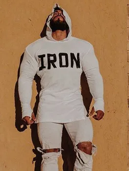 GYMLOCKER 2018 Pavisam Jaunu modes vīriešu sporta krekls pelēkā vārna drukāt vīriešu ikdienas vingrošanas zāles, Fitnesa hoodies mens tracksuit sporta krekli apģērbi