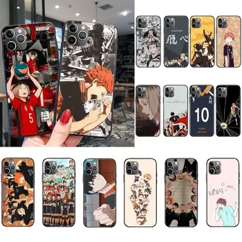 Haikyuu Hinata Uzbrukumiem Anime Kaislīga volejbola Telefonu Gadījumā Segtu Būtiska Shellfor iPhone 11 12 Pro MAX 8 7 Plus SE 