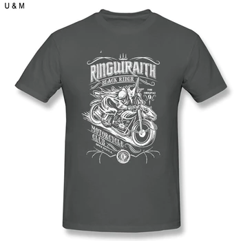 Hip Hop Merch Black Rider Motociklu Kluba Krekls Vīriešiem Kreklu Lielajam Kokvilnas Spandex Apkalpes Kakla Krekls Gadījuma Tiešā Digitālā Druka
