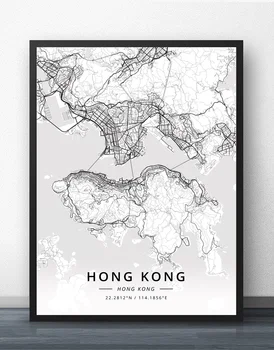 Hong Kong Karte Plakāts