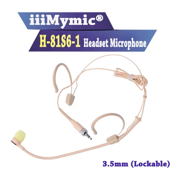 IiiMymic H-81S6-1 Pro 3,5 mm Austiņu Kondensatora Mikrofons Sennheiser Bezvadu Iestāde-Pack Raidītājs 3.5 mm Skrūvju Bloķēšanas Spraudnis