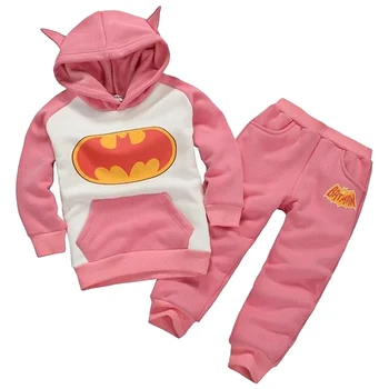 Jaunais Batman Bērnu, Meiteņu Un Zēnu Apģērbu Komplekti Bērniem Rudens Pavasara Gadījuma Kokvilnas Uzvalks Bērniem Hoody Mētelis Tshirt Bikses Drēbes S6233