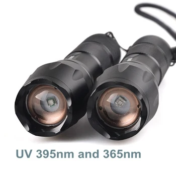 Jaunas Militārās Pakāpes Taktiskais Lukturītis UV Elektrisko Lāpu, Lukturi UV LED 365NM UV 395NM Detektoru Lampas Scorpion Naudu