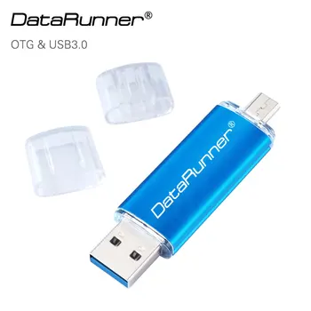 Jaunu DataRunner USB 3.0 OTG USB Flash Disku, Pildspalvu Diska 256 GB 128GB 64GB, 32GB 16GB 8GB High Speed Pendrive Viedtālrunis/Tablet/PC