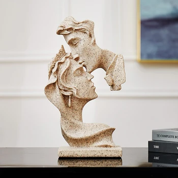Jaunu, Modernu Statujas Sveķu Abstraktās Mākslas Skūpsts Pāris Statuja Apdare Abstraktu Skulptūru Mājas Dekorēšanas Aksesuāri, Kāzu Dāvanas,