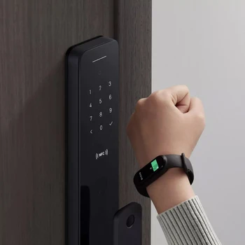 Jaunu Xiaomi Smart Automātiskā Durvju Bloķēšana Biometrisko pirkstu Nospiedumu NFC Drošības Smart Lock Strādā ar Apple HomeKit & Mi Mājās App