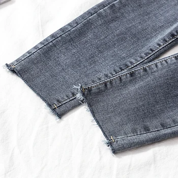 Jaunā Sieviete džinsa bikses augsti elastīgs viduklis slim jeans for woman rudens pavasara zīmuli elsas sieviešu 2020