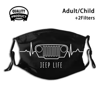 Jeep Dzīvi (Balts) Diy Pieaugušo Bērnu Sejas Maska Jeep Dzīvi Tā Lieta, Off Road 4X4 Piedzīvojumu Rubicon Ceļot, Pētīt, Atklāt, Saņemt