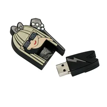 Karikatūra Lady GaGa Modeļa Pen drive 64GB Usb 2.0 Flash Drive 4GB 8GB 16GB 32GB Memory Stick Personalizētu Pendrive Radošo Dāvanu