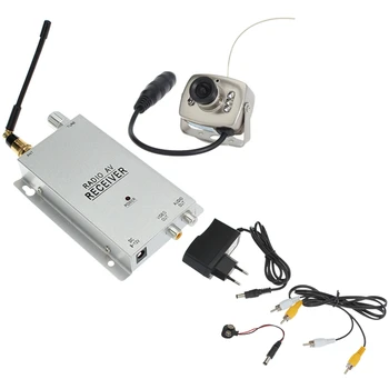 Karstā 3C-1.2 G Bezvadu Kameras Komplekts Radio AV Uztvērējs ar Barošanas Uzraudzības Home Security(ES Spraudnis)