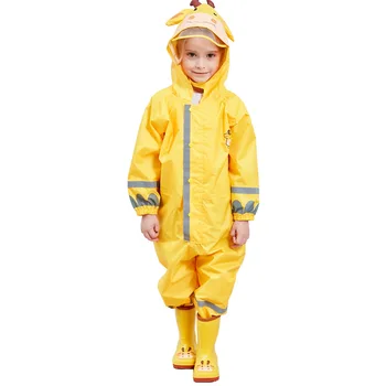 Kocotree Bērniem Dzeltena Žirafe Lietusmētelis Bērniem Jumpsuit Rainwear Raincover Par Baby Boy Meitene Ūdensizturīgu Apģērbu Komplekti Bērniem