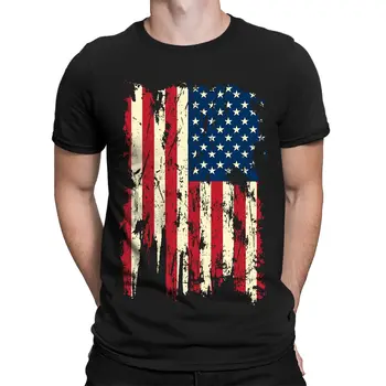 Krāsainu ASV Problemātisko Karoga Patriotismu, 4. jūlijā Uguņošanas Pieaugušo Vīriešu T-Krekls