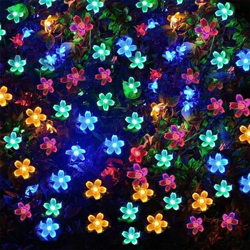 LED Ziedi Pasaku Gaismas 2M 5M 10M Iekštelpu LED String Gaismas Dārzs Ziemassvētku Koku Vainags, vasarnīcu Telpu Dekorēšana Akumulators