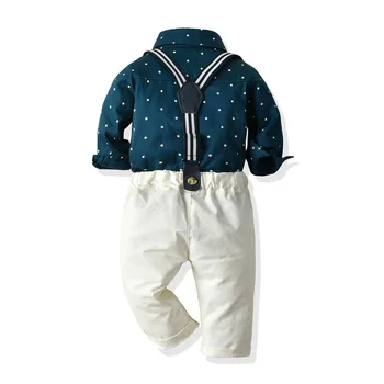Lācis Līderis Zēnu Drēbes Uzvalku Jauno Rudens Bērniem Zeķu Apģērbu Komplekti Bērnu Priekšgala mezgls Tērpi Modes Puse Svītraina Apģērbs Apģērbs