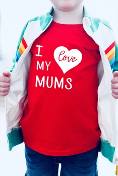 Man Patīk Manas Mammas T-krekls Bērniem, Baby Zēni Meitenes Drēbes Tee Divas Mammas LGBT Paša Dzimuma Vecākiem Unisex Topi Tee Ideāls Lepnums