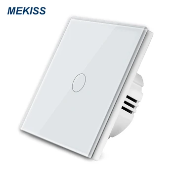 MEKISS Touch Switch Kristāla Rūdīts Stikls Touch Panelis Sienas Stiprinajums Pārtraucējs 1 \ 2 \ 3gang ES Standarta Gaismas Slēdzi