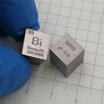 Meta lBismuth Periodiskā Tabula Cube Bismuta Cube Augstas Tīrības Bismuta Mērķa 10mm Bi9999 Vidējais svars ap 9.8 g