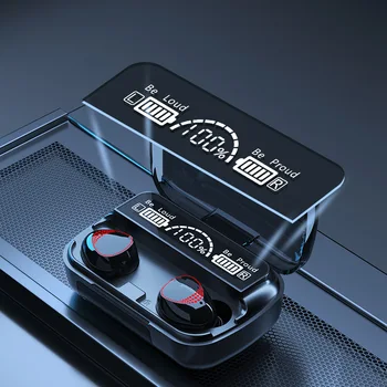 Miest Bluetooth Bezvadu Austiņu 9D Stereo Sporta Bluetooth V5.1 Austiņas LED Ūdensizturīgs tika izveidotas vienkārši izcilas Austiņas, kas ar Dual Mikrofons