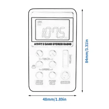 Mini Portatīvie Radio Handheld Digital AM FM USB TF MP3 Atskaņotājs, Skaļrunis, Uzlādējams