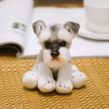 Mini Schnauze Suns plīša lelle ins policijas suns Pildījumu lelle simulācijas spilgti Schnauze suns, automašīnu dekorēšana gudrs plīša rotaļlieta dāvana