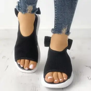 Modes Sieviešu Sandales 2019 Elpojošs Mīkstu Komforta Iepirkšanās Dāmas Kājām Vasarā Platforma Pinuma Sandales, Izmērs 40