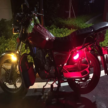 Motociklu Pagrieziena Signāla Gredzenu Gaismas, Pagrieziena Signāla Indikators LED Miglas Pagrieziena Signāla Lentes Light Kit Motorbike Veidošanas līdzekļi