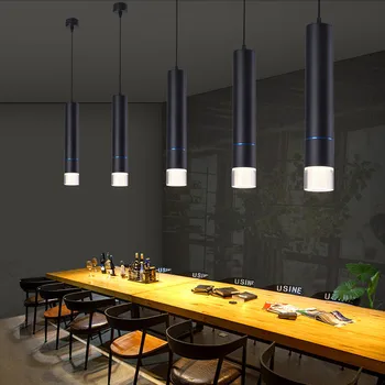 Mūsdienu Regulējamas, Cilindriskas LED Pendant Gaismas COB Pakārt Lamp15w Balts Melns Bule Ēdamistaba/viesistaba, Bārs, Kafejnīca Droplight Armatūra