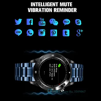 Nerūsējošā Tērauda Smart Skatīties Vīrieši Smartwatch Elektronika Smart Clock Android, IOS Fitnesa Tracker Touch Bluetooth Smart-skatīties