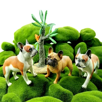New Bulldog Simulācijas Saimniecības gudrs Suns statuetes Dzīvnieku modelis Diy mājas dekoru miniatūra pasaku dārzu dekorēšana aksesuāri, mūsdienu