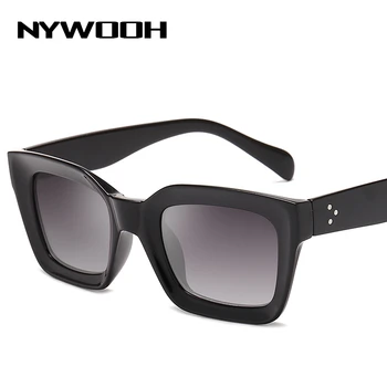 NYWOOH Vintage Laukumā Saulesbrilles Sieviešu Zīmolu, Dizainu, Modi, Saules Brilles Slīpums Toņos Dāmas Sunglass UV400