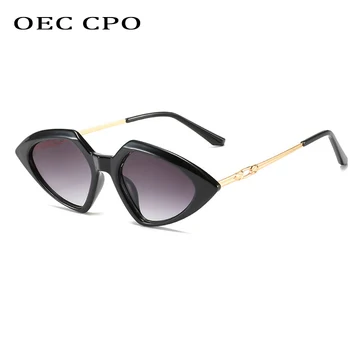 OEC CPO Modes Cat Eye Saulesbrilles Sieviešu Vintage Mazo Trīsstūra Saulesbrilles Vīriešiem Dāmas Toņos, Saules Brilles UV400 Brilles