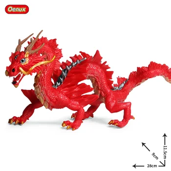 Oenux Sākotnējā Savage Magic Dragon Simulācijas Ķīniešu Pūķis Smaug Darbības Rādītāji Pvc Spilgti Figūriņas Izglītību Bērniem, Rotaļlietas, Dāvanu