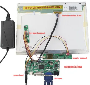 Par 30pin LP154WX4 TL 1 1280X800 lampas panelī NT68676(HDMI+DVI+VGA) LCD KOMPLEKTS Kontrollera draiveri Valdes displejs