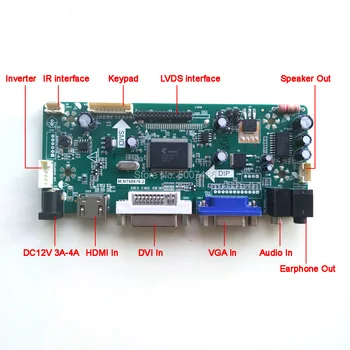 Par M156B1-L01/L02 LCD monitora panelis M. NT68676 displeja kontrolieris diska karti 1366*768 15.6
