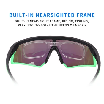 PHMAX Photochromic Velo Brilles, Velosipēdu UV400 Sporta Saulesbrilles Anti Glare Viegls Pro Bike Velo Brilles Tuvredzība Rāmis