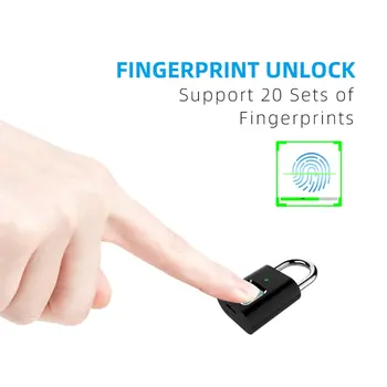 Pirkstu nospiedumu Durvju slēdzenes Smart piekaramo atslēgu Īssavilkums USB Lādējamu Elektronisko Bloķēšanu, Skapītis, ministru Kabineta Atvilktnes Bagāžas Kaste