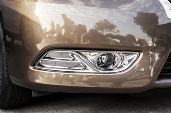 Priekš Nissan Sentra 2013 ABS un Hroma Apdari Automašīnas priekšējie miglas lukturi uzacu Apdare Vāciņš Melns, uzlīmes
