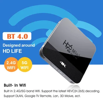 Quad Core CPU Smart H96 Mini TV Topbox HD, Wifi, Bluetooth 4.0 TV Kastē Multi-valodu Bezvadu Tīkla Media Player