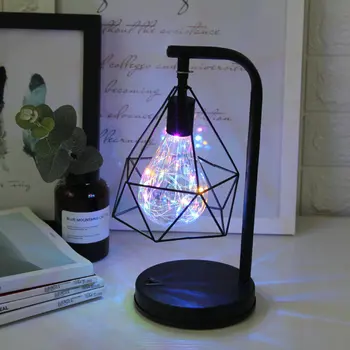 Retro 3D Dimanta Dobu Galda Lampas LED Romantiskā Meitene, Guļamistaba USB Rakstāmgalda Lampas Mākslas Dekoru Gultas Dzimšanas diena Ziemassvētku Dāvanu Nakts Gaismas