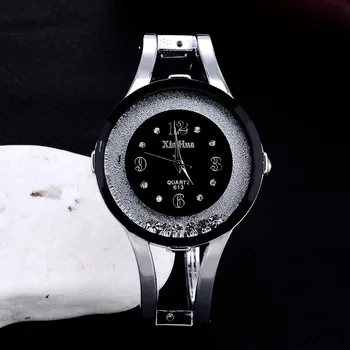 Rhinestone Aproce XINHUA Zīmolu Sieviešu Kvarca Pulksteņi Sieviešu Rokas pulksteni Gudrs Modes Gadījuma Dāmas Skatīties zegarek damski Pulkstenis